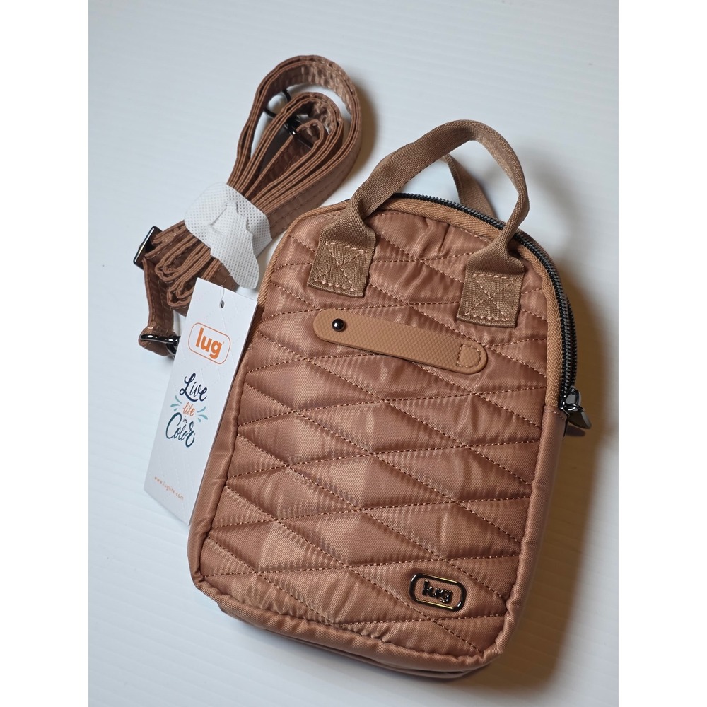 Lug Small Crossbody with Top Handles Jetty LE Chai Latte Brown Quilted Women - Picture 3 of 11